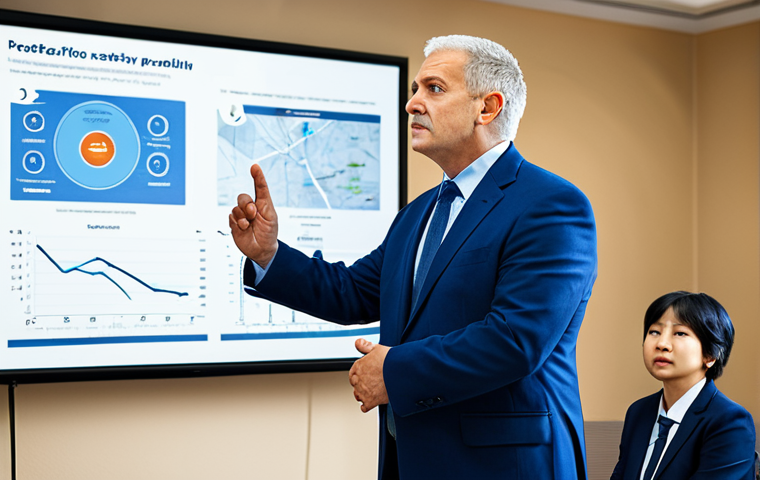 Traffic Safety Expert in Action**
"A professional traffic safety expert, fully clothed in appropriate attire (e.g., a dark blue suit, well-fitting and professional), giving a presentation to a group of adults in a bright conference room. The background features a screen displaying a clear and informative traffic safety diagram. Focus on their confident and approachable demeanor. Safe for work, appropriate content, family-friendly, perfect anatomy, natural pose, professional setting, modest. The overall tone should be informative and reassuring. Well-formed hands, proper finger count, natural body proportions. High quality photo."
**