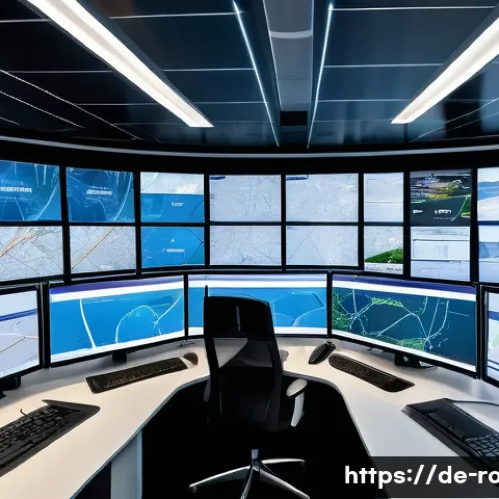 도로교통사와 교통안전 전문가 차이 - A detailed urban traffic control center in Germany, showing a diverse team of traffic operations man...