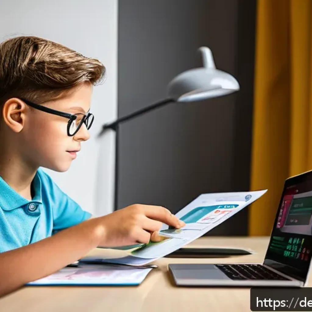 도로교통사 필기시험 대비 문제 풀이 - A focused young German learner sitting at a tidy desk with a modern laptop and a smartphone displayi...