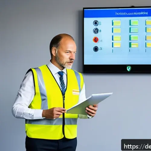 도로교통사 직무분석 및 실무 - A professional German traffic safety instructor in a modern training room, explaining road traffic l...